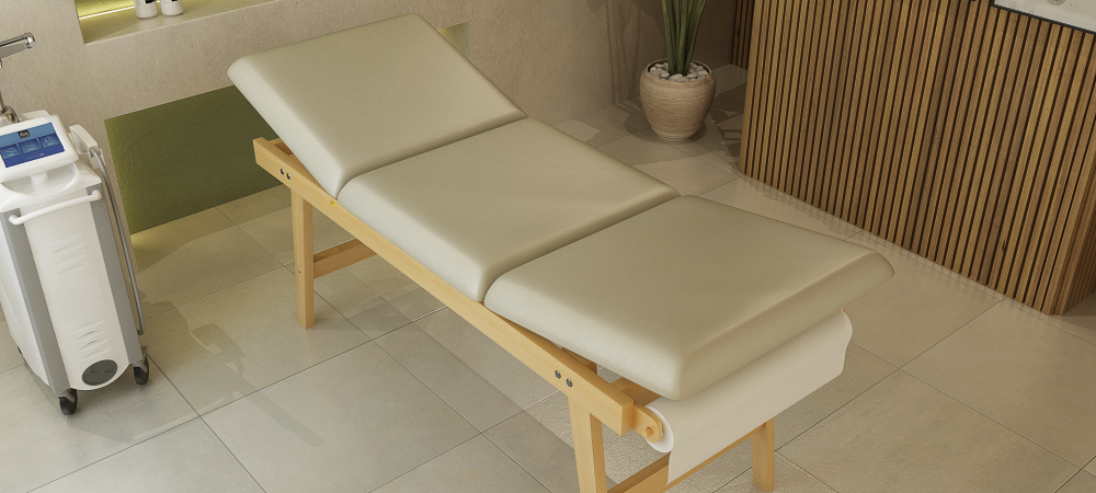 Lettino GIANO in legno di faggio in studio medico